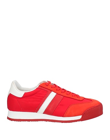 PACIOTTI 4US Sneakers Red Leather, Textile fibres