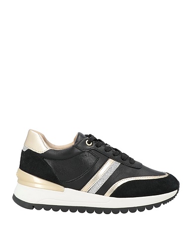 GEOX Sneakers Black Leather, Textile fibres