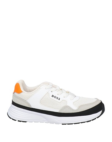 BOSS Sneakers White Leather, Textile fibers