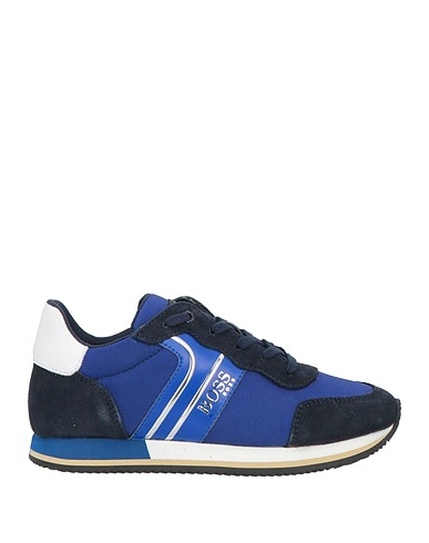 BOSS Sneakers Bright blue Leather, Textile fibres