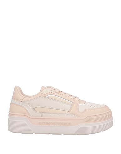 EA7 Sneakers Rosa chiaro 100% Pelle di bovino, Poliammide