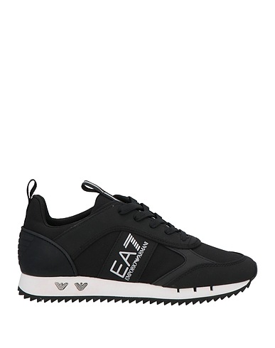 EA7 Sneakers Black 100% Polyamide, Polyester, Polyurethane coated, Thermoplastic polyurethane
