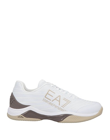 EA7 Sneakers White 100% Polyester, Thermoplastic polyurethane