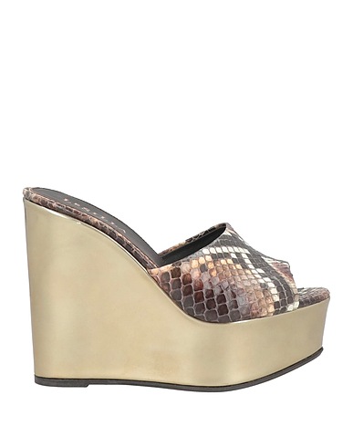 LE SILLA Sandals Dark brown Leather