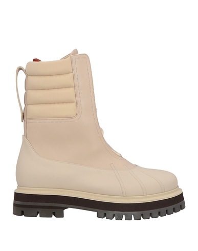 LORO PIANA Ankle boot Beige Leather, Textile fibres, Synthetic fibers