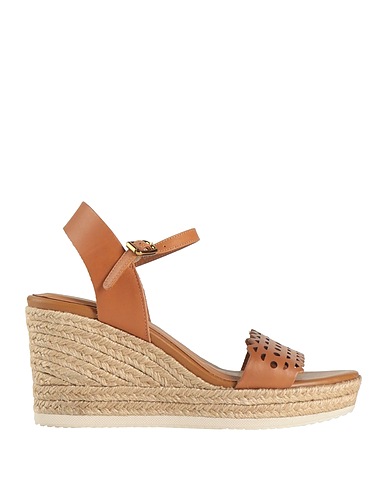 GEOX Espadrilles Brown Leather, Textile fibres