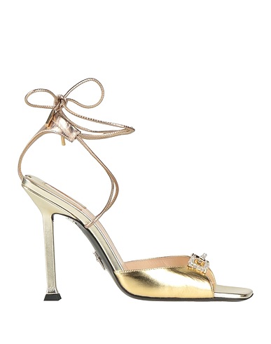 PACIOTTI Sandals Gold Leather
