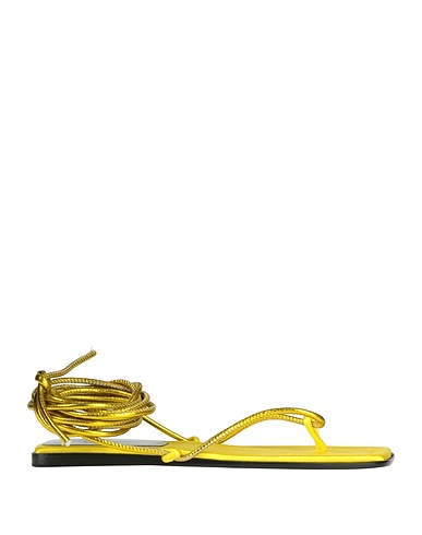 PACIOTTI Flip flops Yellow Leather
