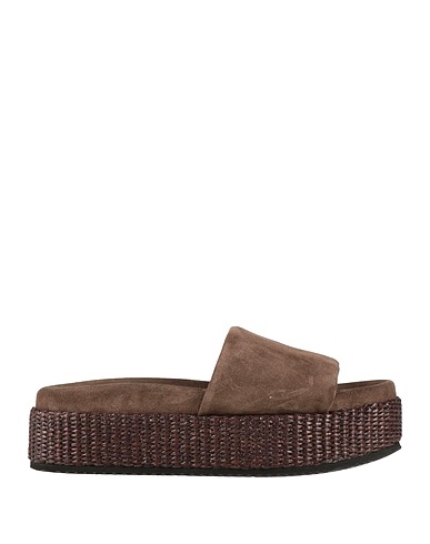 BRUNELLO CUCINELLI Sandals Charcoal Leather