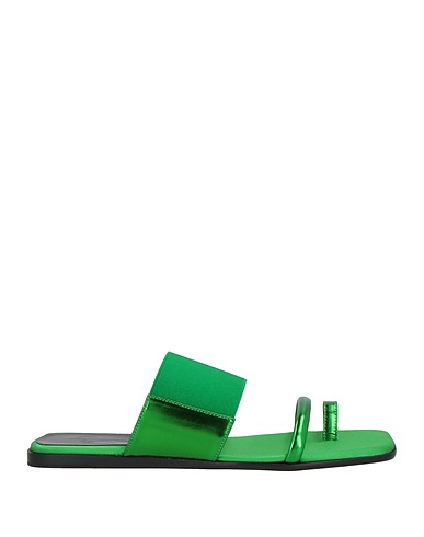 PACIOTTI Flip flops Emerald green Leather