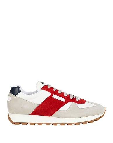 CHURCH'S Sneakers Light grey Leather, Textile fibres