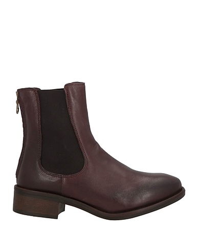 CREATIVE Ankle boot Dark brown Leather