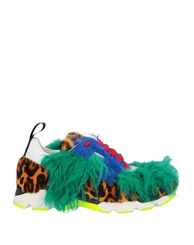 MARNI Sneakers Vert Cuir, Fibres textiles