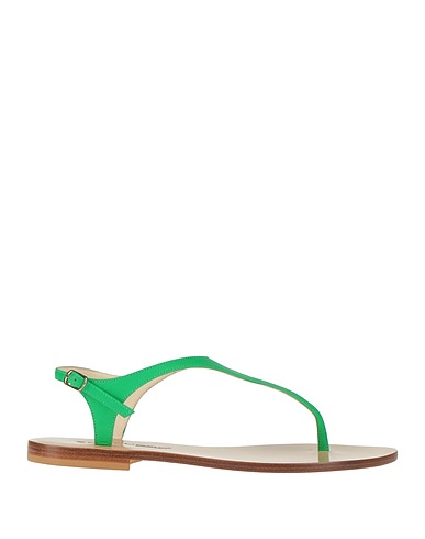 EDDICUOMO Flip flops Green Calfskin
