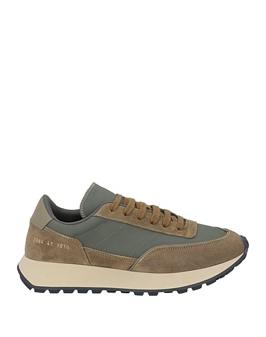 COMMON PROJECTS Sneakers Military green Leather, Textile fibers