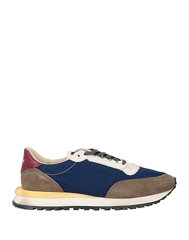 HIDNANDER Sneakers Blue Leather, Textile fibers