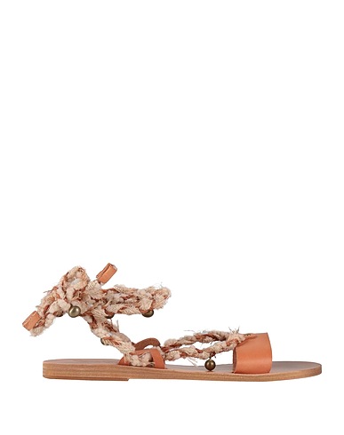 ANCIENT GREEK SANDALS Sandals Blush Leather, Textile fibres