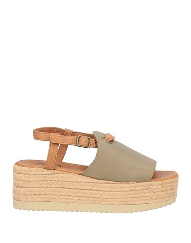 BUENO Espadrilles Salbeigrün Leder