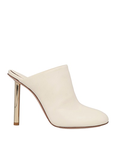 LE SILLA Mules and clogs Ivory Leather