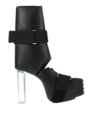 RICK OWENS Boots NERO Leather, Textile fibers