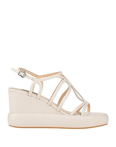 LUCIANO BARACHINI Sandals Off white Leather