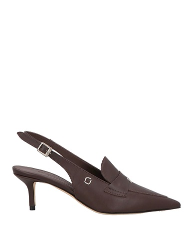 COLLECTION PRIVĒE? Pump Dark brown 100% Ovine leather