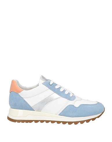 GEOX Sneakers White Leather, Textile fibres