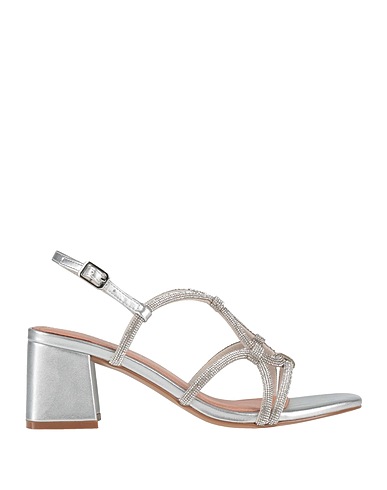 AQUARELLE Sandals Silver Textile fibres
