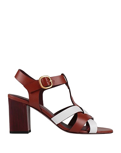 AVRIL GAU Sandals Brown Calfskin