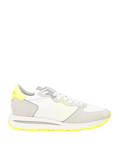 PHILIPPE MODEL Sneakers Blanc Cuir, Fibres textiles
