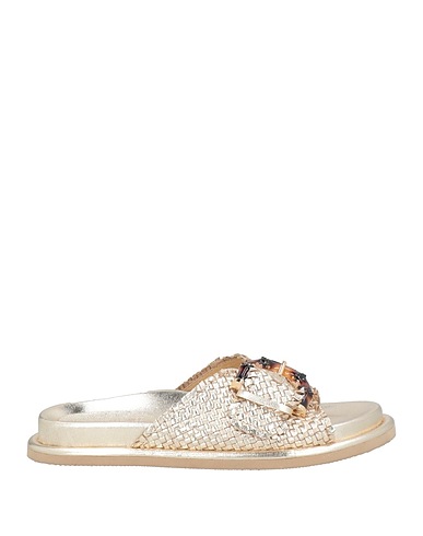 EMANUÉLLE VEE Sandals Gold Leather