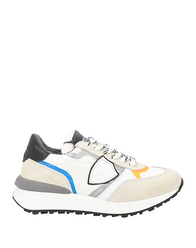 PHILIPPE MODEL Sneakers White Leather, Textile fibres