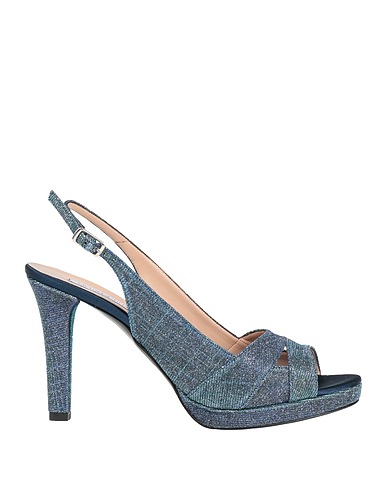 VICTORIA CHRIS Napoli Sandals Blue Textile fibres