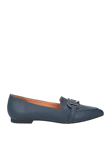FRANCESCO MILANO Loafers Navy blue Leather