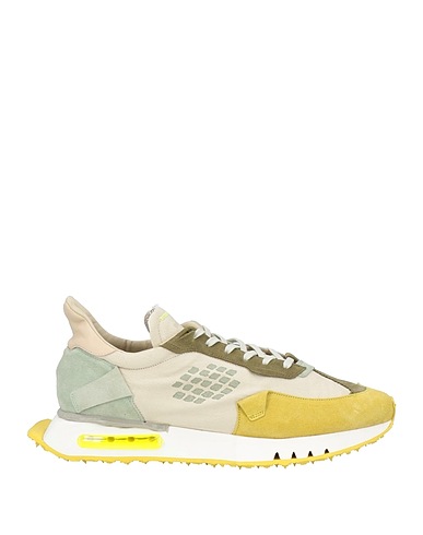 BEPOSITIVE Sneakers Light green Leather, Textile fibres
