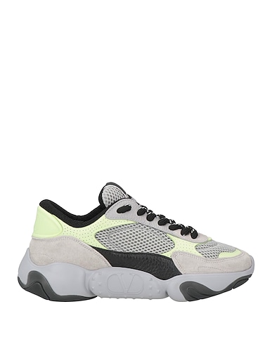 VALENTINO GARAVANI Sneakers Light grey Leather, Textile fibers