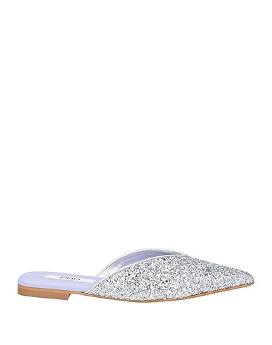 PAO PIANO ZERO Mules and clogs Silver Textile fibres