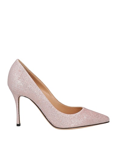 SERGIO ROSSI Pump Light pink Textile fibers