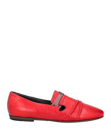 PANTANETTI Mocassino Rosso Pelle