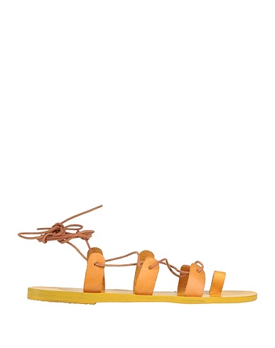 ANCIENT GREEK SANDALS Flip flops Yellow Leather