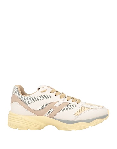 HOGAN Sneakers Beige Leather, Textile fibres