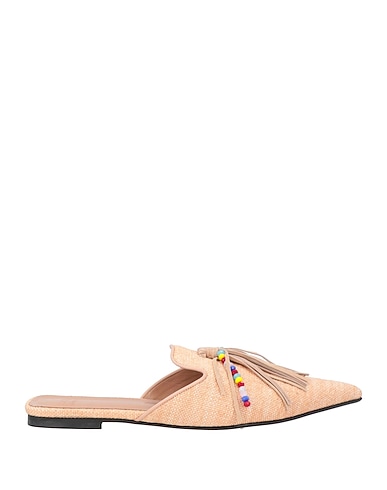 PAO PIANO ZERO Mules and clogs SABBIA Linen, Leather