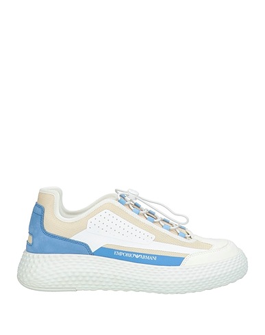 EMPORIO ARMANI Sneakers Off white Leder, Gewebefasern, Andere Fasern