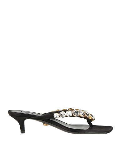 VERSACE Flip flops Black Textile fibres