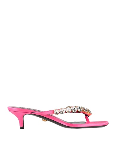 VERSACE Flip flops Fuchsia Textile fibres