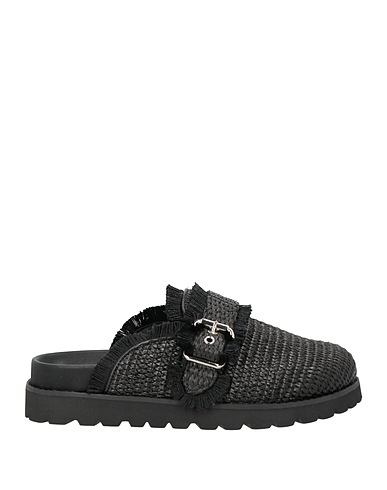 CULT Mules and clogs Black Textile fibres