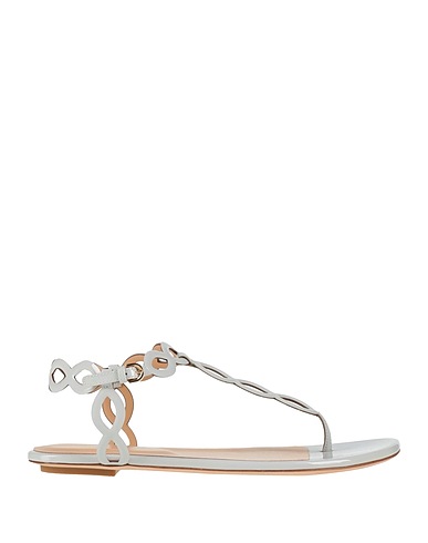 SERGIO ROSSI Flip flops Light grey Leather