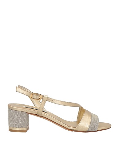 LOUIS MICHEL Sandals Platinum Textile fibres