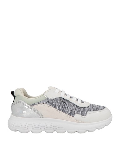 GEOX Sneakers White Leather, Textile fibres