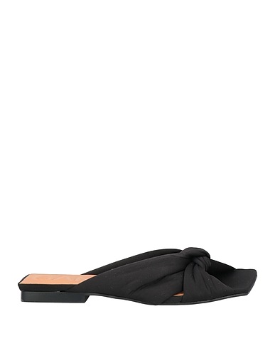 GANNI Sandals Black Textile fibers